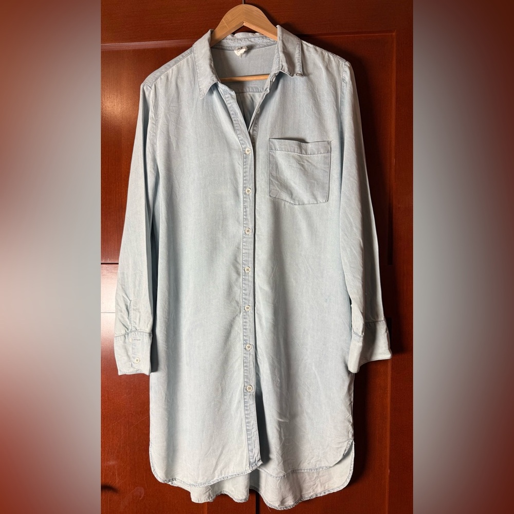 Flawless Women’s Chambray Tencel Shirt Dress Size Large
